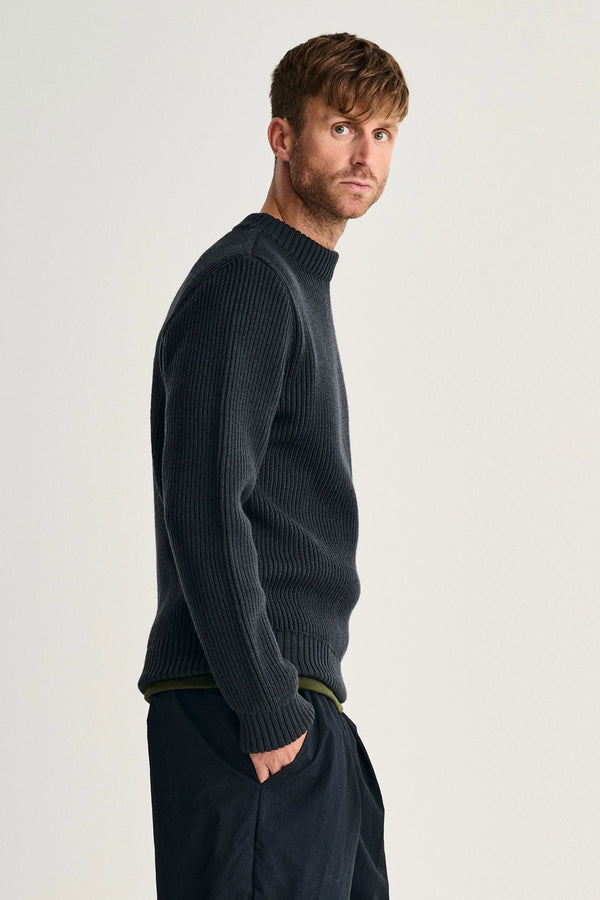 S.n.s. Herning FELT-0 Crew Neck | Rund Hals Molten Grey (f)