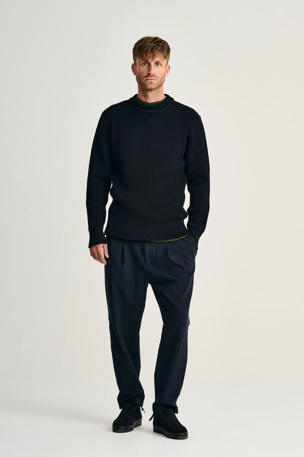 S.n.s. Herning FENDER Crew Neck | Rund Hals Navy Blue (f)