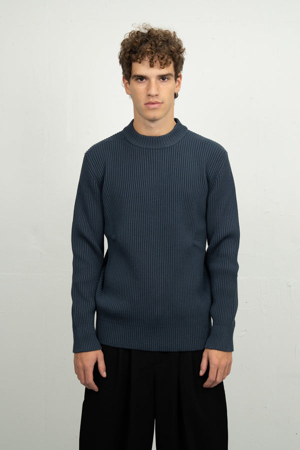 S.n.s. Herning FENDER Crew Neck | Rund Hals Shadow Blue (f)