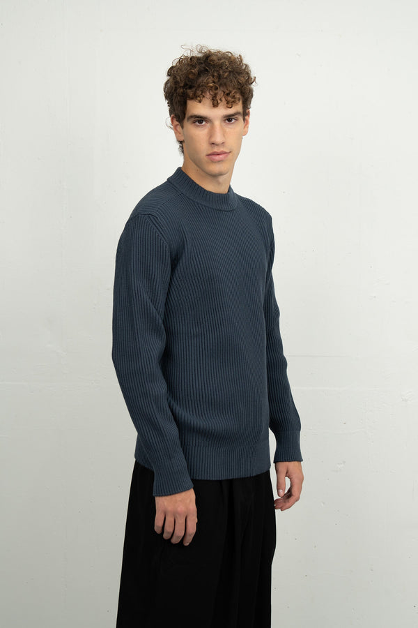 S.n.s. Herning FENDER Crew Neck | Rund Hals Shadow Blue (f)