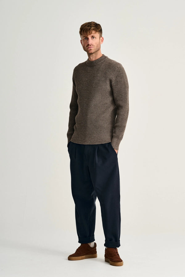 S.n.s. Herning FENDER Crew Neck | Rund Hals Terra-II Brown