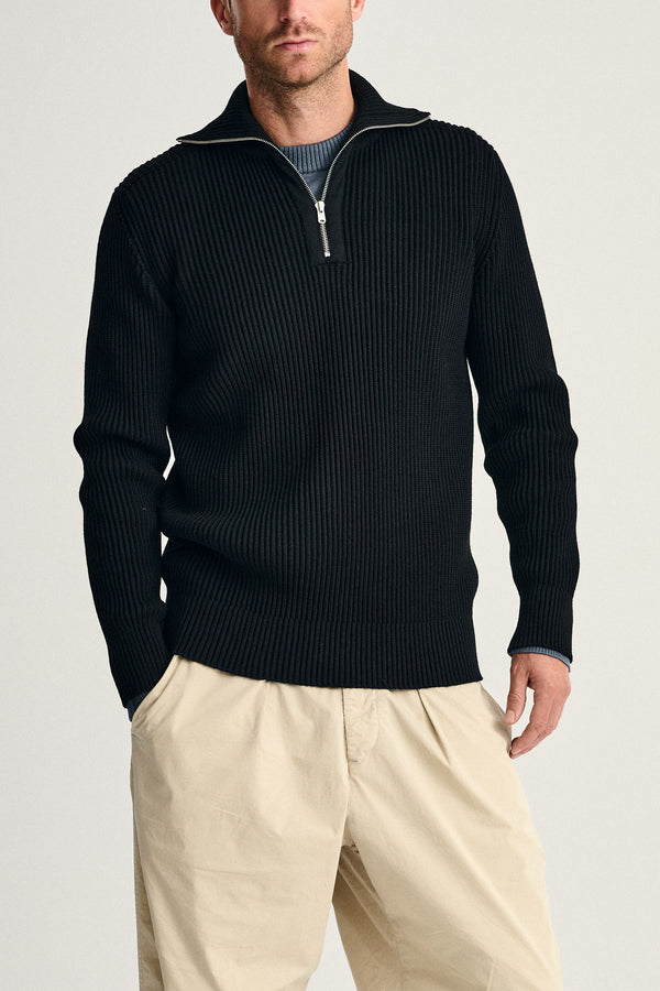 s.n.s. herning FENDER short zip | kort lynlås black void (f)