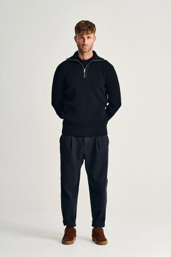 S.n.s. Herning FENDER Short Zip | Kort Lynlås Navy Blue (f)
