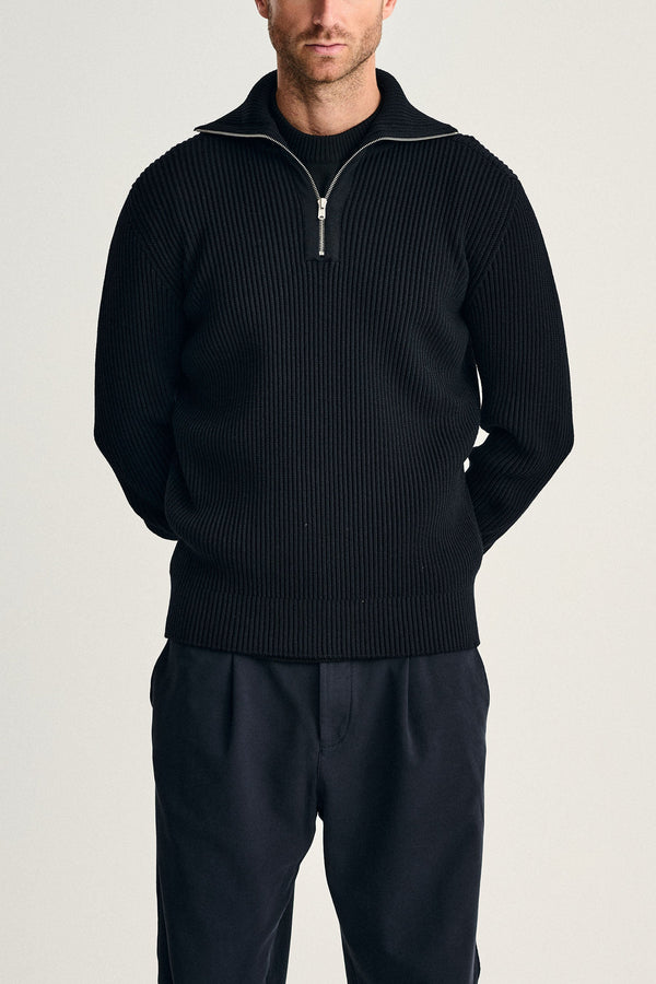 s.n.s. herning FENDER short zip | kort lynlås navy blue (f)