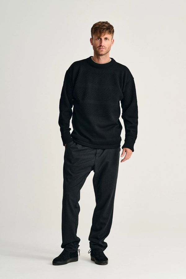 S.n.s. Herning FISHERMAN Crew Neck | Rund Hals Black Void