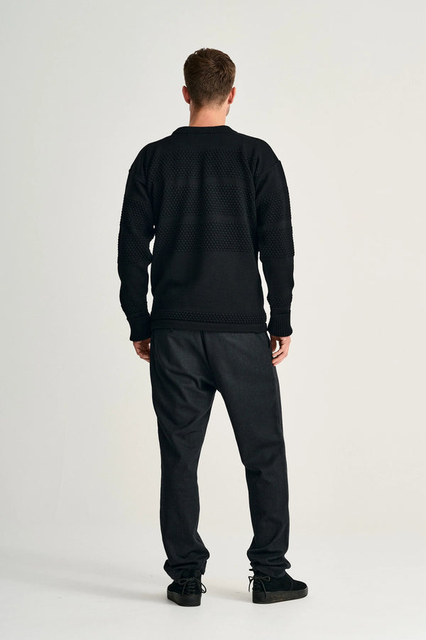 S.n.s. Herning FISHERMAN Crew Neck | Rund Hals Black Void