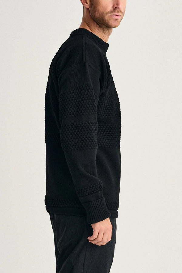S.n.s. Herning FISHERMAN Crew Neck | Rund Hals Black Void