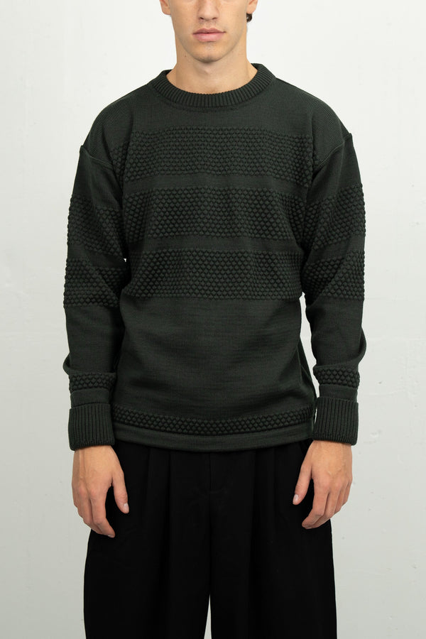 s.n.s. herning FISHERMAN crew neck | rund hals dark forest green
