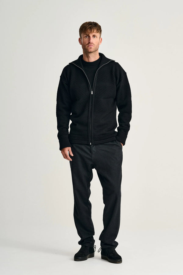 S.n.s. Herning FISHERMAN Full Zip | Lang Lynlås Black Void