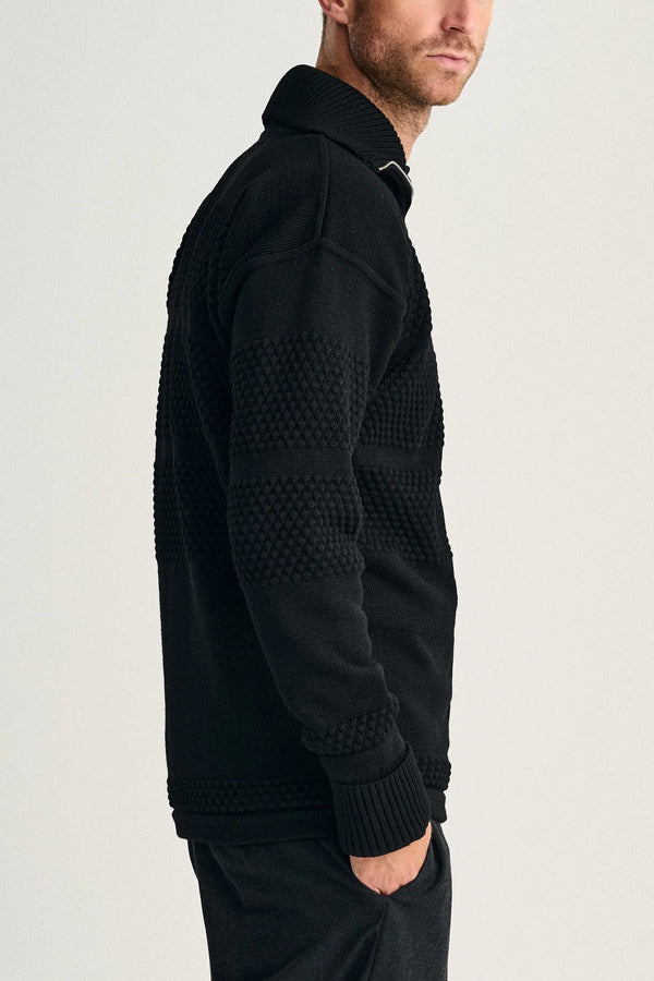 S.n.s. Herning FISHERMAN Full Zip | Lang Lynlås Black Void