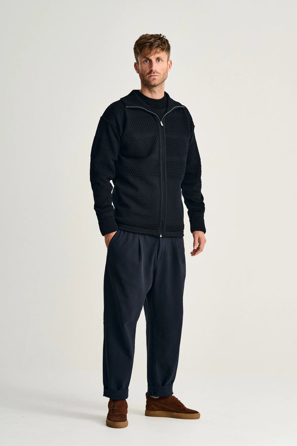 S.n.s. Herning FISHERMAN Full Zip | Lang Lynlås Navy Blue