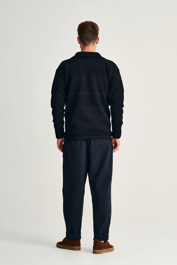 S.n.s. Herning FISHERMAN Full Zip | Lang Lynlås Navy Blue