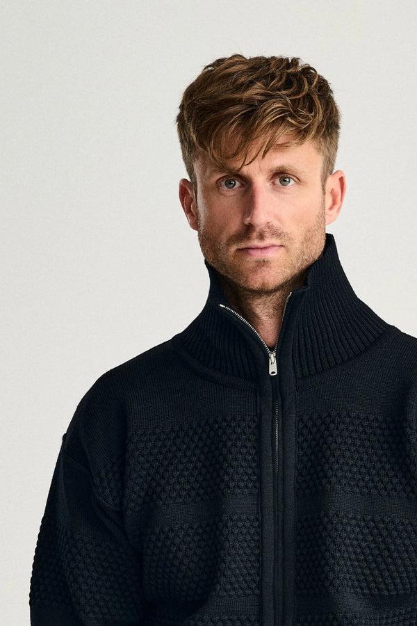S.n.s. Herning FISHERMAN Full Zip | Lang Lynlås Navy Blue