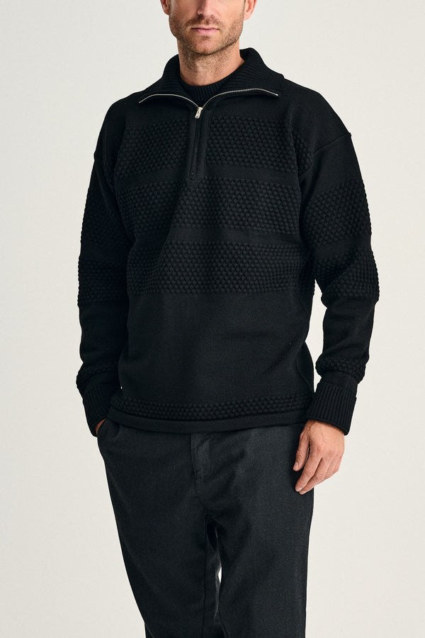s.n.s. herning FISHERMAN short zip | kort lynlås black void