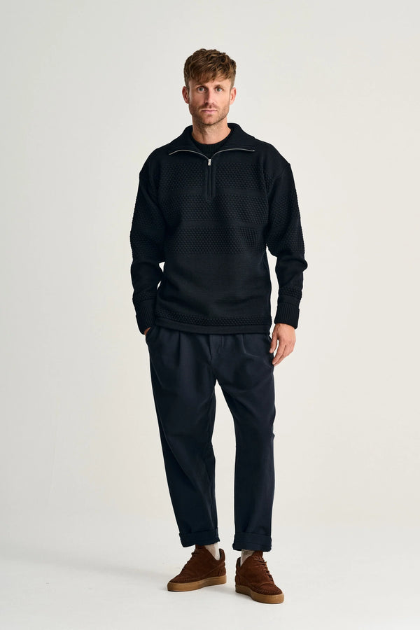 S.n.s. Herning FISHERMAN Short Zip | Kort Lynlås Navy Blue