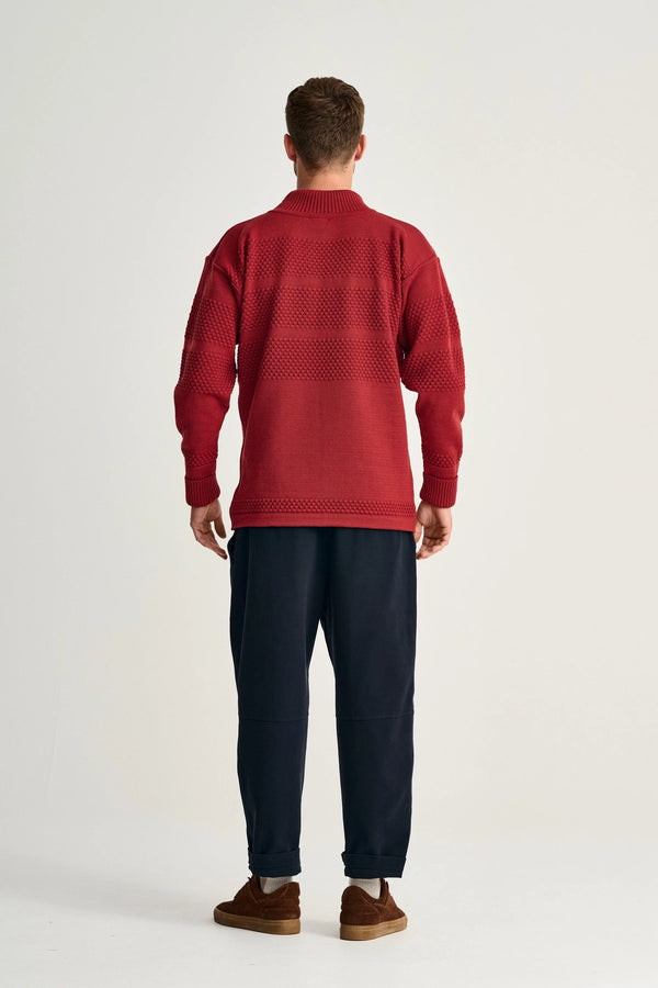 S.n.s. Herning FISHERMAN Sweater | Høj Hals Dannebrog Red