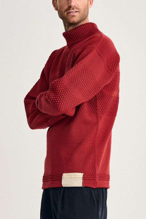 S.n.s. Herning FISHERMAN Sweater | Høj Hals Dannebrog Red OB Edition