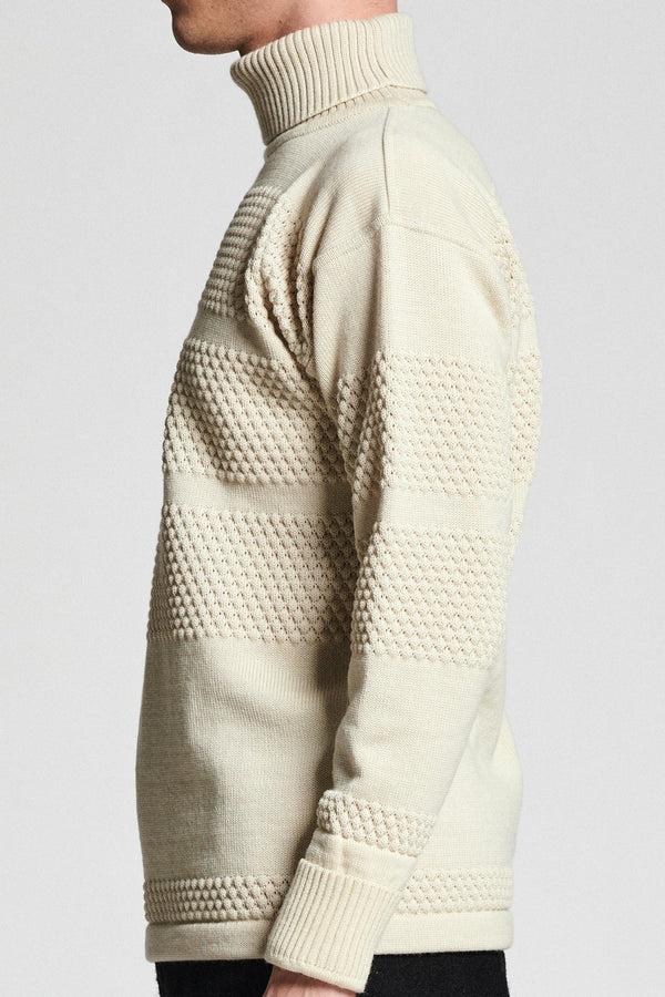 S.n.s. Herning FISHERMAN Sweater | Høj Hals Natural White