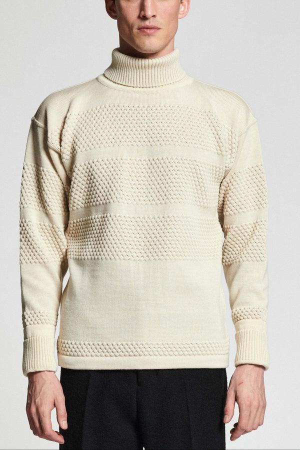 s.n.s. herning FISHERMAN sweater | høj hals natural white