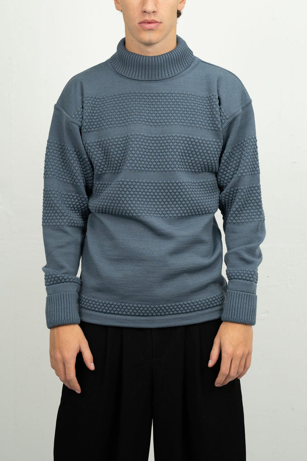 s.n.s. herning FISHERMAN sweater | høj hals slate blue