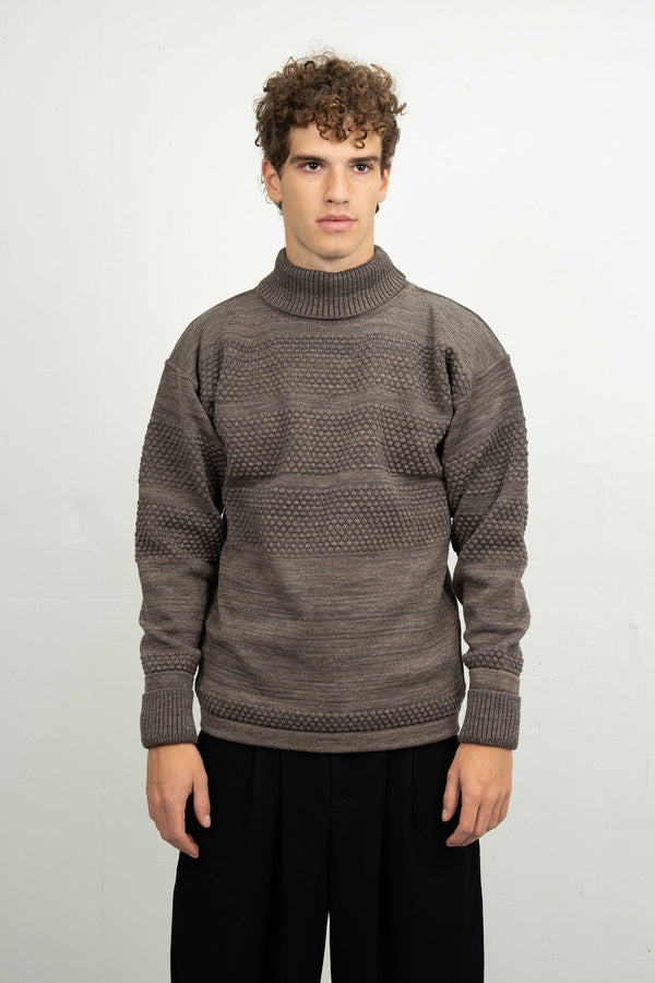 S.n.s. Herning FISHERMAN Sweater | Høj Hals Terra-II Brown
