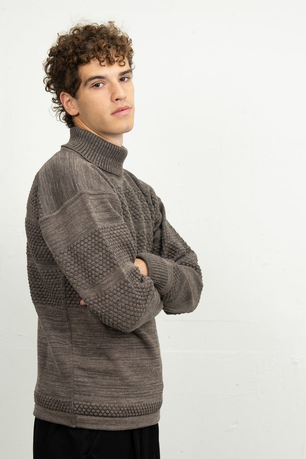 S.n.s. Herning FISHERMAN Sweater | Høj Hals Terra-II Brown