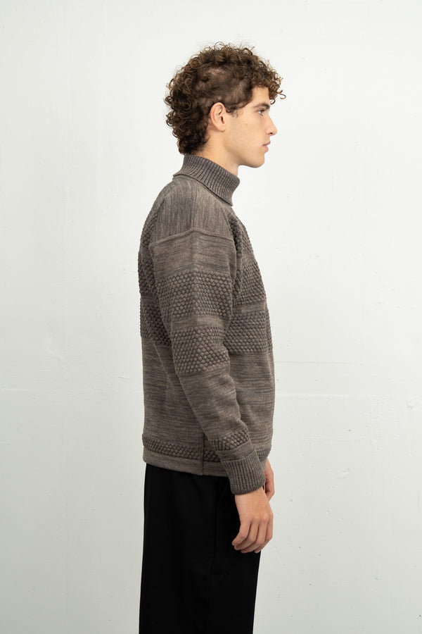 S.n.s. Herning FISHERMAN Sweater | Høj Hals Terra-II Brown