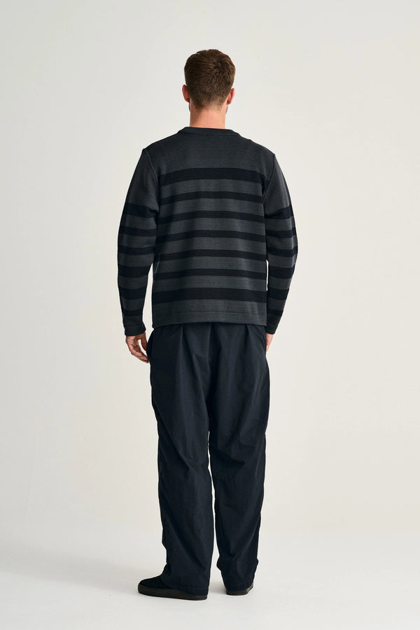 S.n.s. Herning GIVEN-III Crew Neck | Rund Hals Molten Grey / Navy Blue