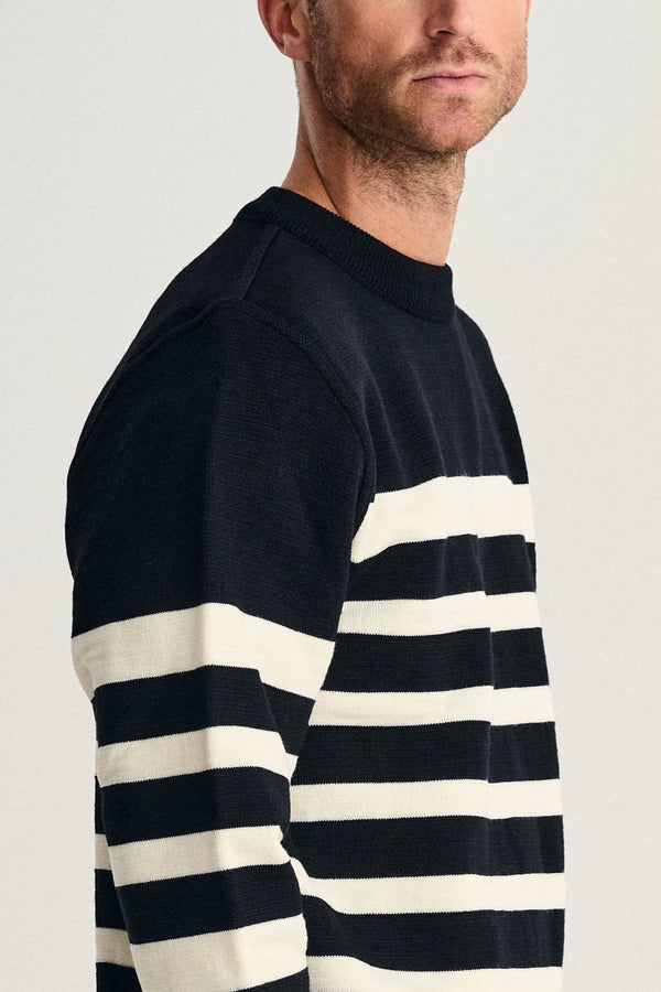 S.n.s. Herning GIVEN-III Crew Neck | Rund Hals Navy Blue / Natural White