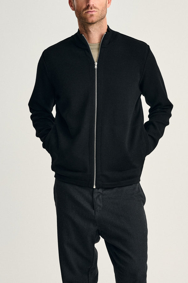 s.n.s. herning NAVAL full zip | lang lynlås black void (f)