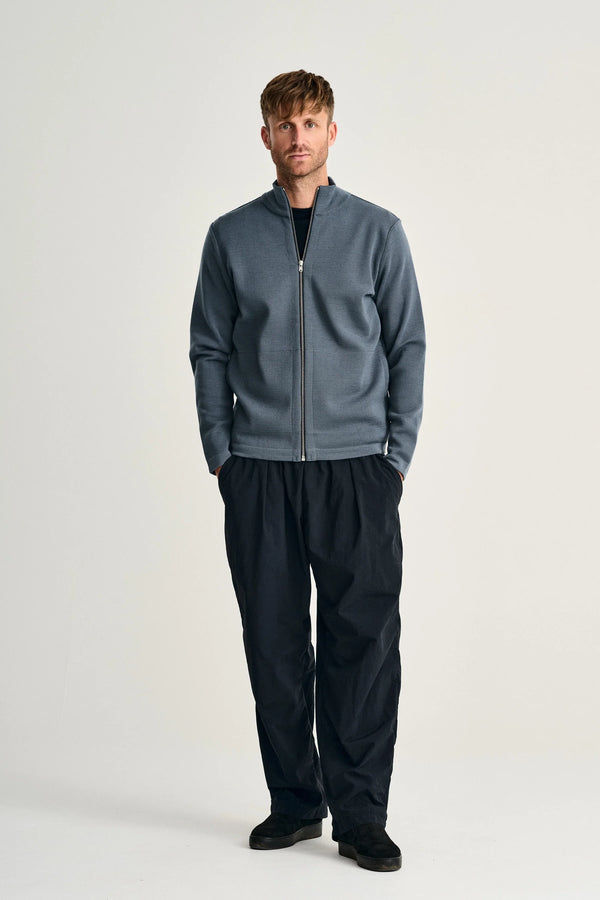 S.n.s. Herning NAVAL Full Zip | Lang Lynlås Slate Blue