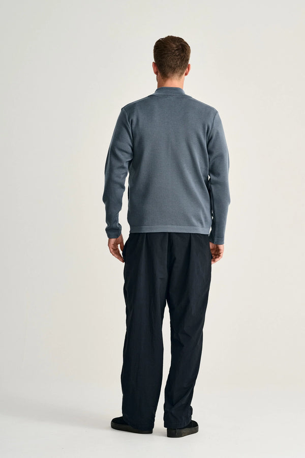 S.n.s. Herning NAVAL Full Zip | Lang Lynlås Slate Blue