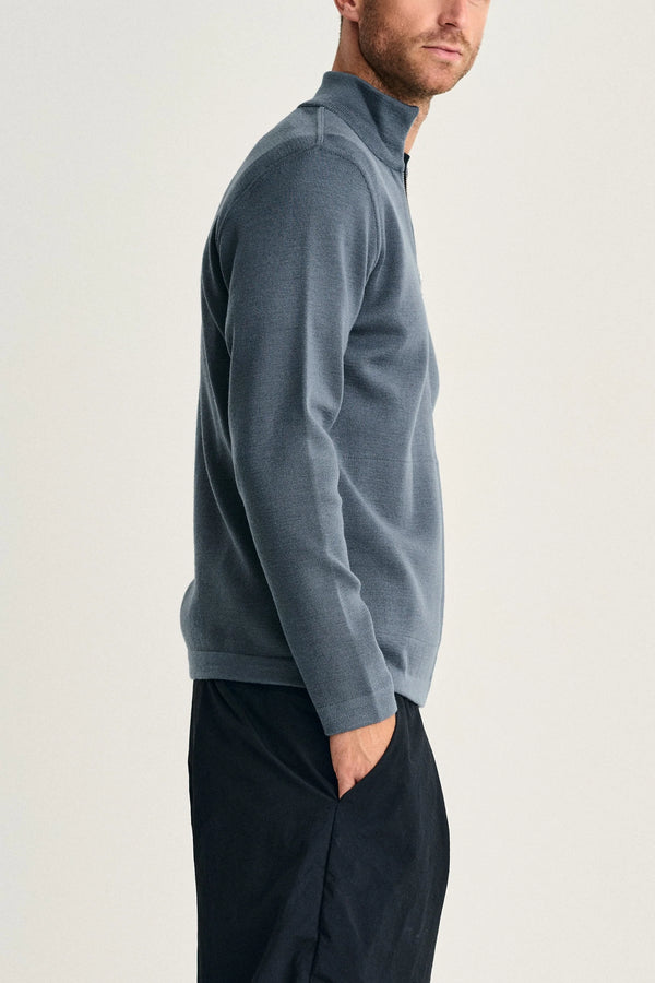 S.n.s. Herning NAVAL Full Zip | Lang Lynlås Slate Blue