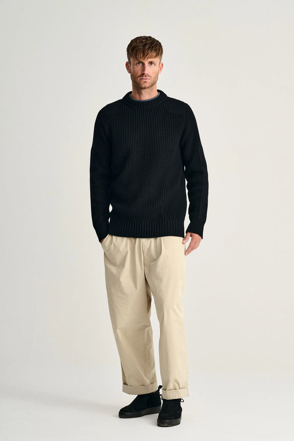 S.n.s. Herning ROBUST Crew Neck | Rund Hals Black Void (f)