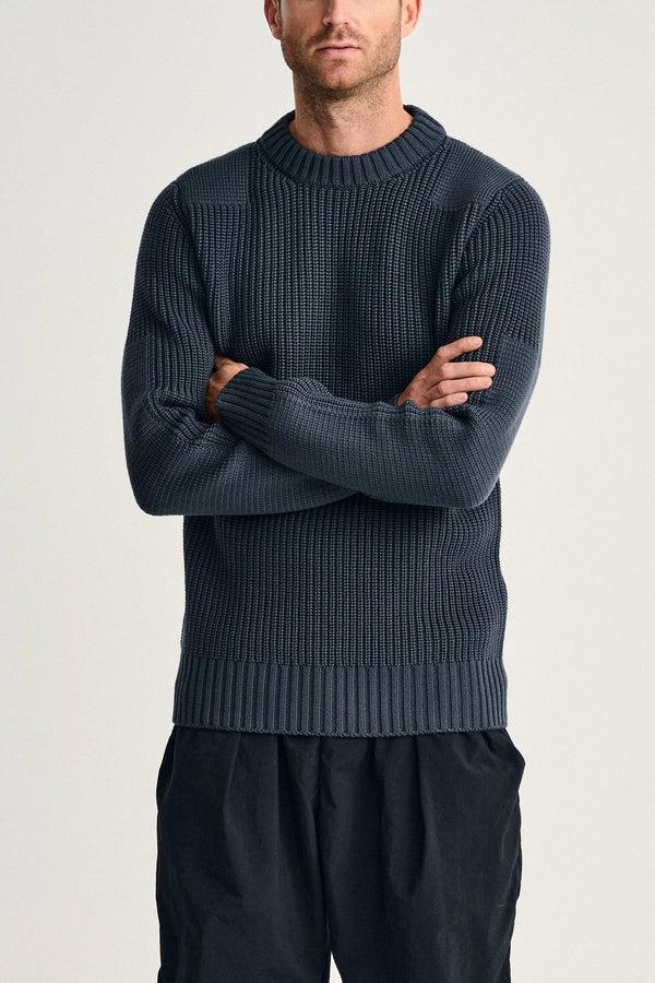 S.n.s. Herning ROBUST Crew Neck | Rund Hals Shadow Blue (f)
