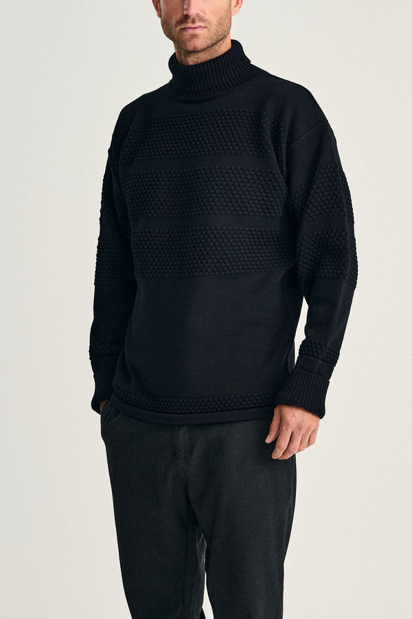 s.n.s. herning FISHERMAN sweater | høj hals navy blue