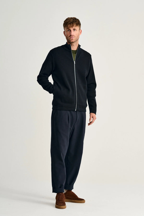 S.n.s. Herning NAVAL Full Zip | Lang Lynlås Navy Blue