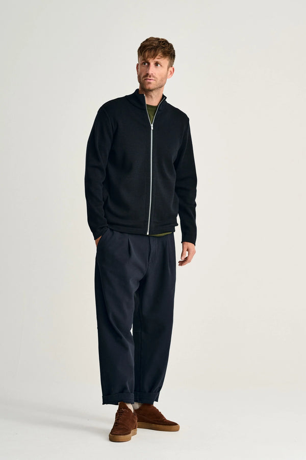 S.n.s. Herning NAVAL Full Zip | Lang Lynlås Navy Blue