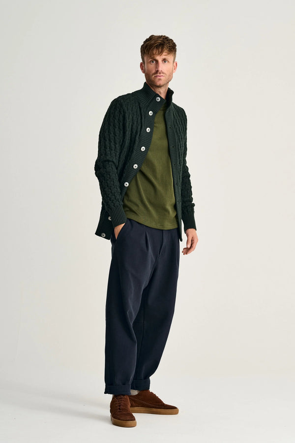 S.n.s. Herning STARK Cardigan Dark Forest Green