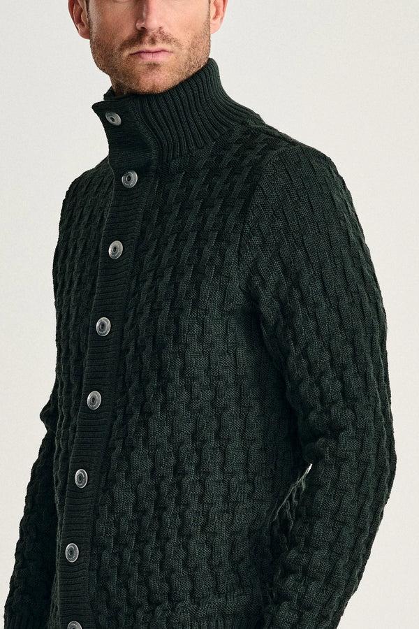 S.n.s. Herning STARK Cardigan Dark Forest Green