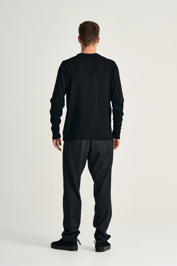 S.n.s. Herning SOLO Crew Neck | Rund Hals Black Void (f)