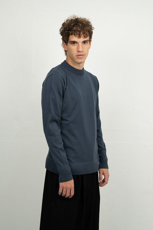 S.n.s. Herning SOLO Crew Neck | Rund Hals Shadow Blue (f)
