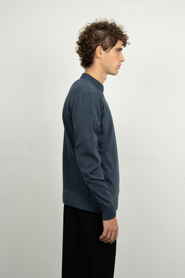 S.n.s. Herning SOLO Crew Neck | Rund Hals Shadow Blue (f)