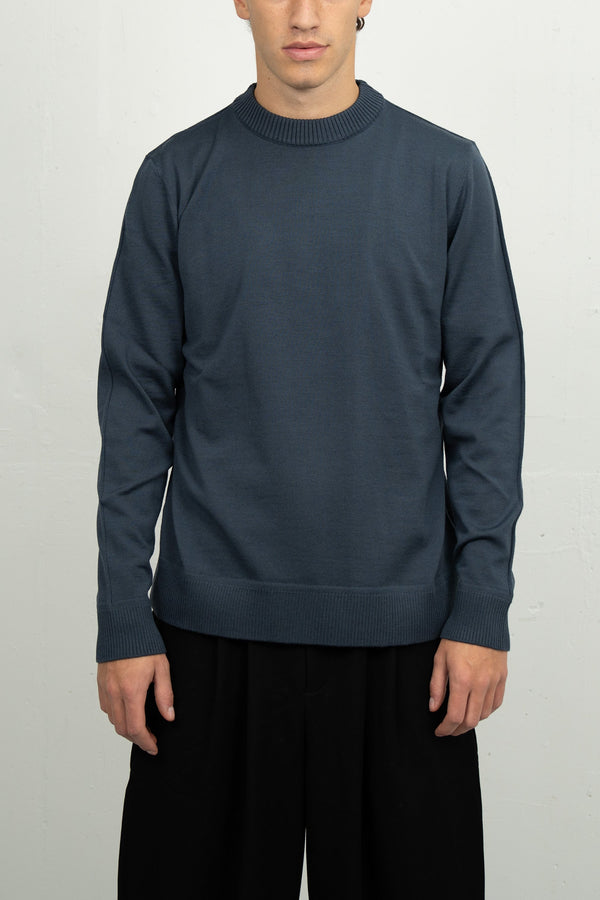 s.n.s. herning SOLO crew neck | rund hals shadow blue (f)