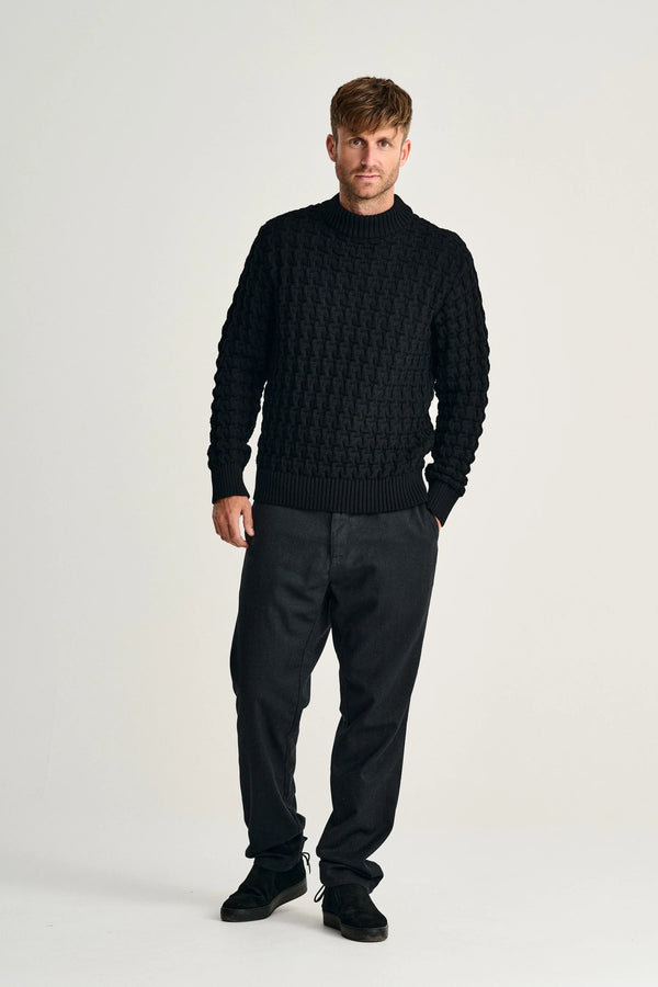 S.n.s. Herning STARK-III Sweater | Høj Hals Black Void