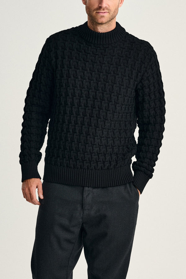 s.n.s. herning STARK-III sweater | høj hals black void