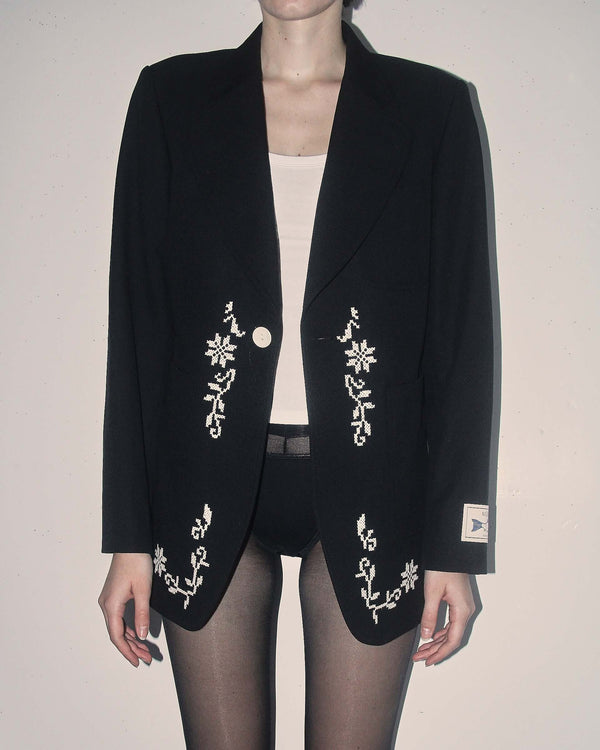 S.s. Daley FLORENCE EMBROIDERED EVENING JACKET — BLACK
