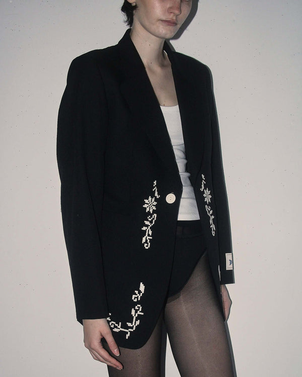 S.s. Daley FLORENCE EMBROIDERED EVENING JACKET — BLACK