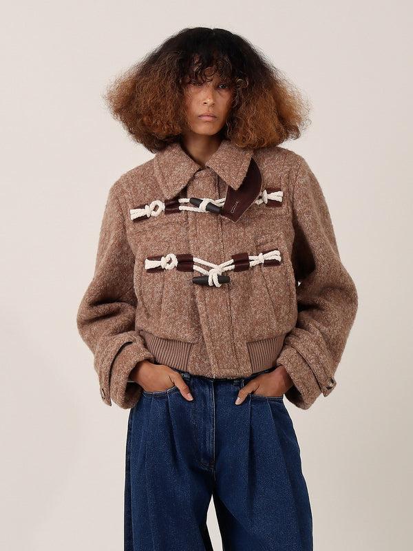 s.s. daley HAVEN ROPE-FASTENED JACKET — HEATHERED BROWN