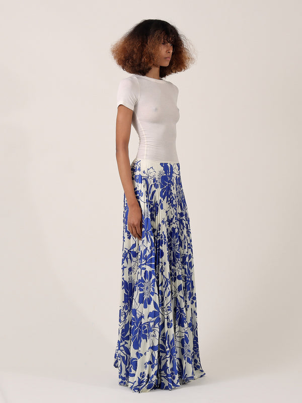 S.s. Daley ANNA PLEATED SKIRT - BLUE FLORAL